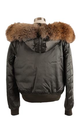 Eulimene Down Bomber Jacket w/ Real Fur Hood