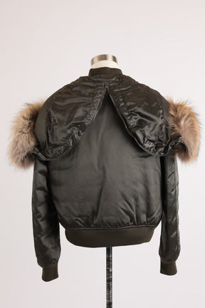 Eulimene Down Bomber Jacket w/ Real Fur Hood