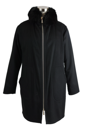 Pirite 2 in 1 Wool-Cashmere Dress Coat W/ Down Insert