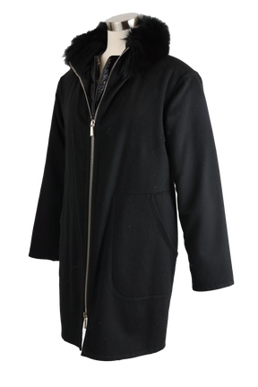Pirite 2 in 1 Wool-Cashmere Dress Coat W/ Down Insert