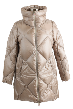 Diamond Quilted Down Puffer Coat