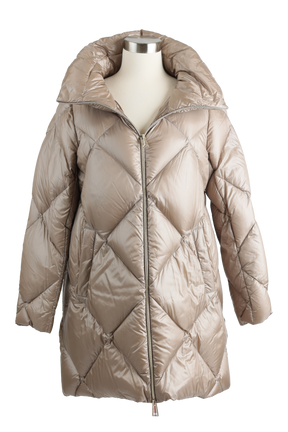 Diamond Quilted Down Puffer Coat