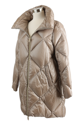 Diamond Quilted Down Puffer Coat