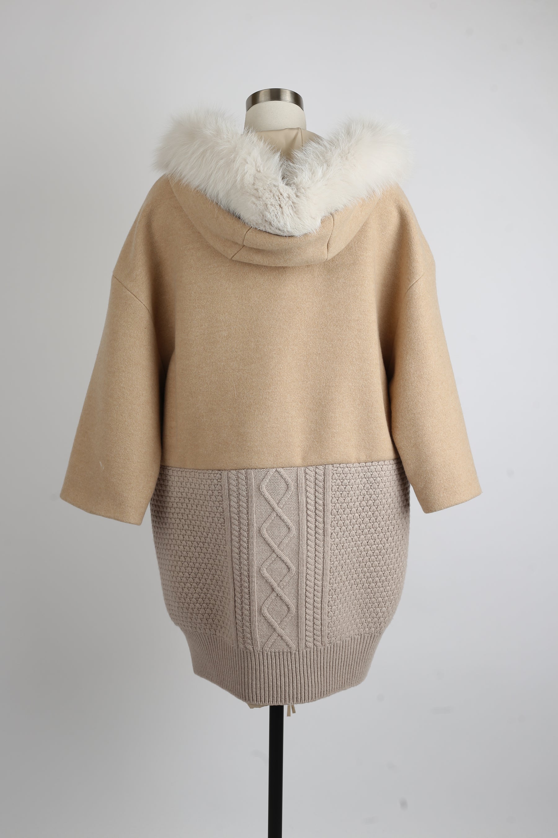 Wool-Cashmere Fur Trim Coat