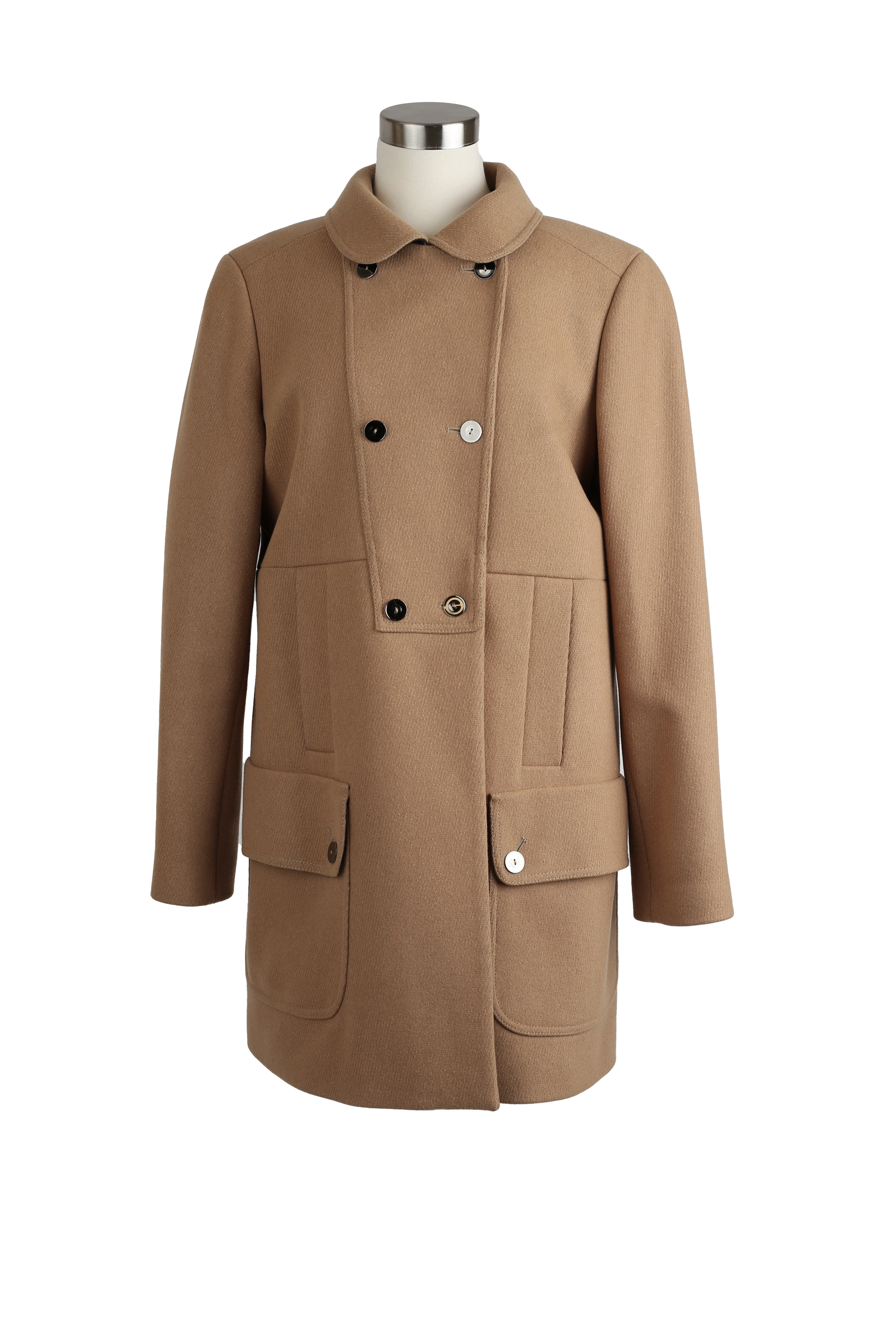 Wool Double Breasted Dress Coat