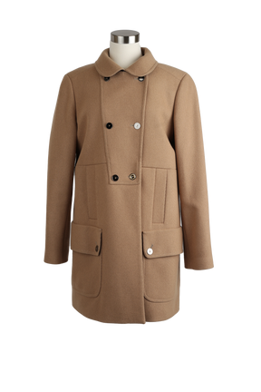 Wool Double Breasted Dress Coat