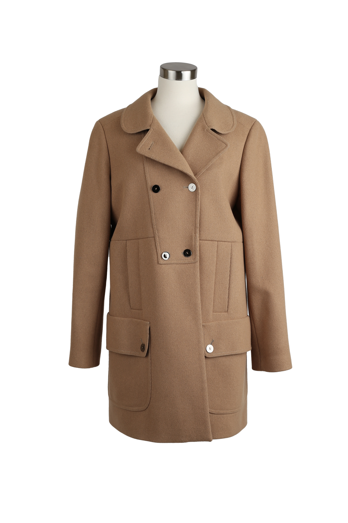 Wool Double Breasted Dress Coat