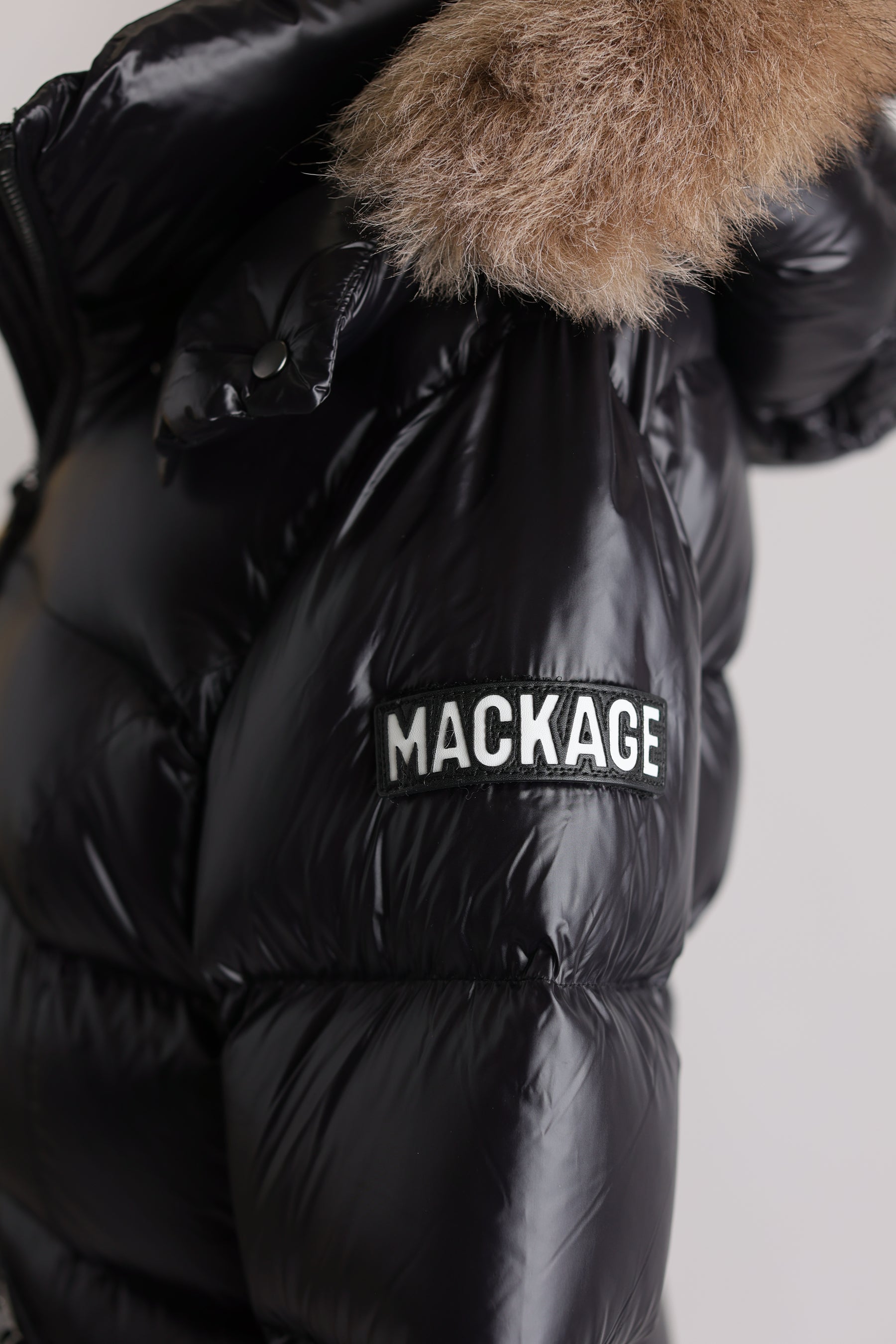 Madalyn Down Puffer Jacket W/ Shearling Hood