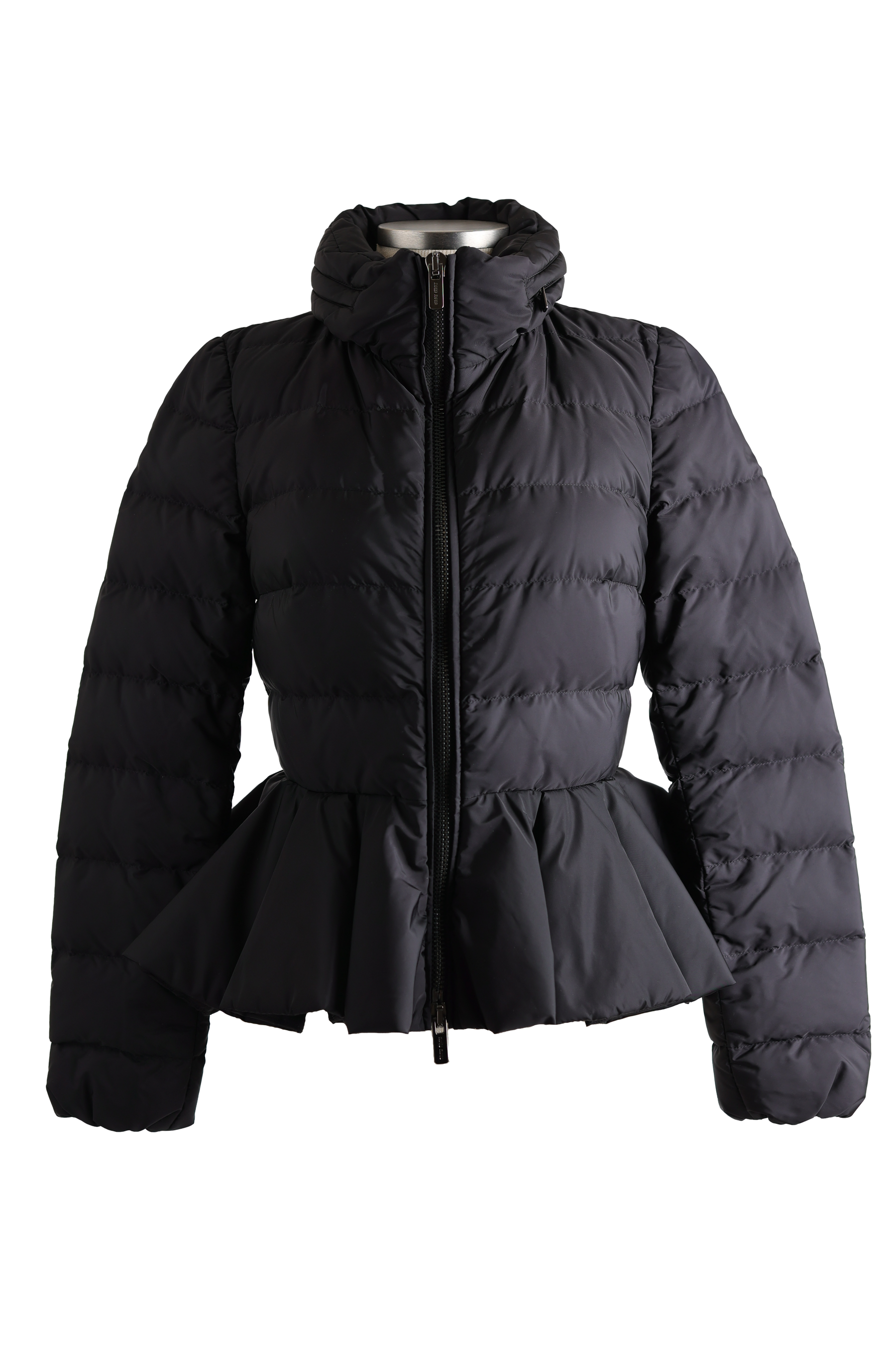 Flounce Hem Down Puffer Jacket