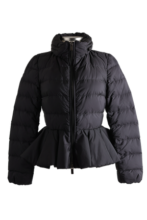 Flounce Hem Down Puffer Jacket