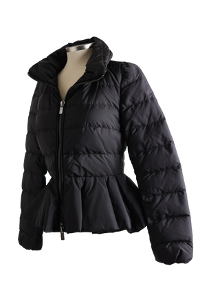 Flounce Hem Down Puffer Jacket