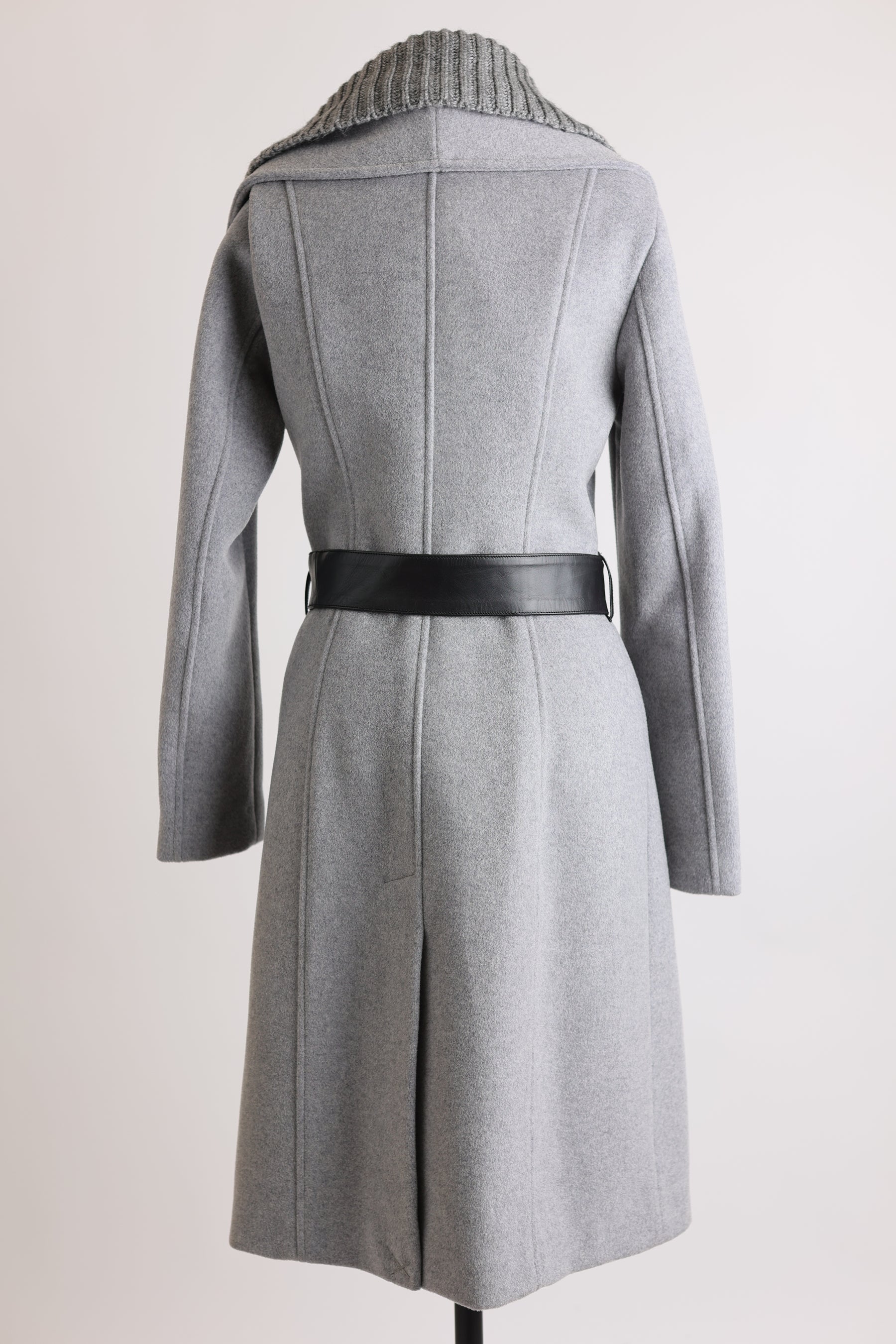 Wool/Cashmere Dress Coat W/ Removable Bib