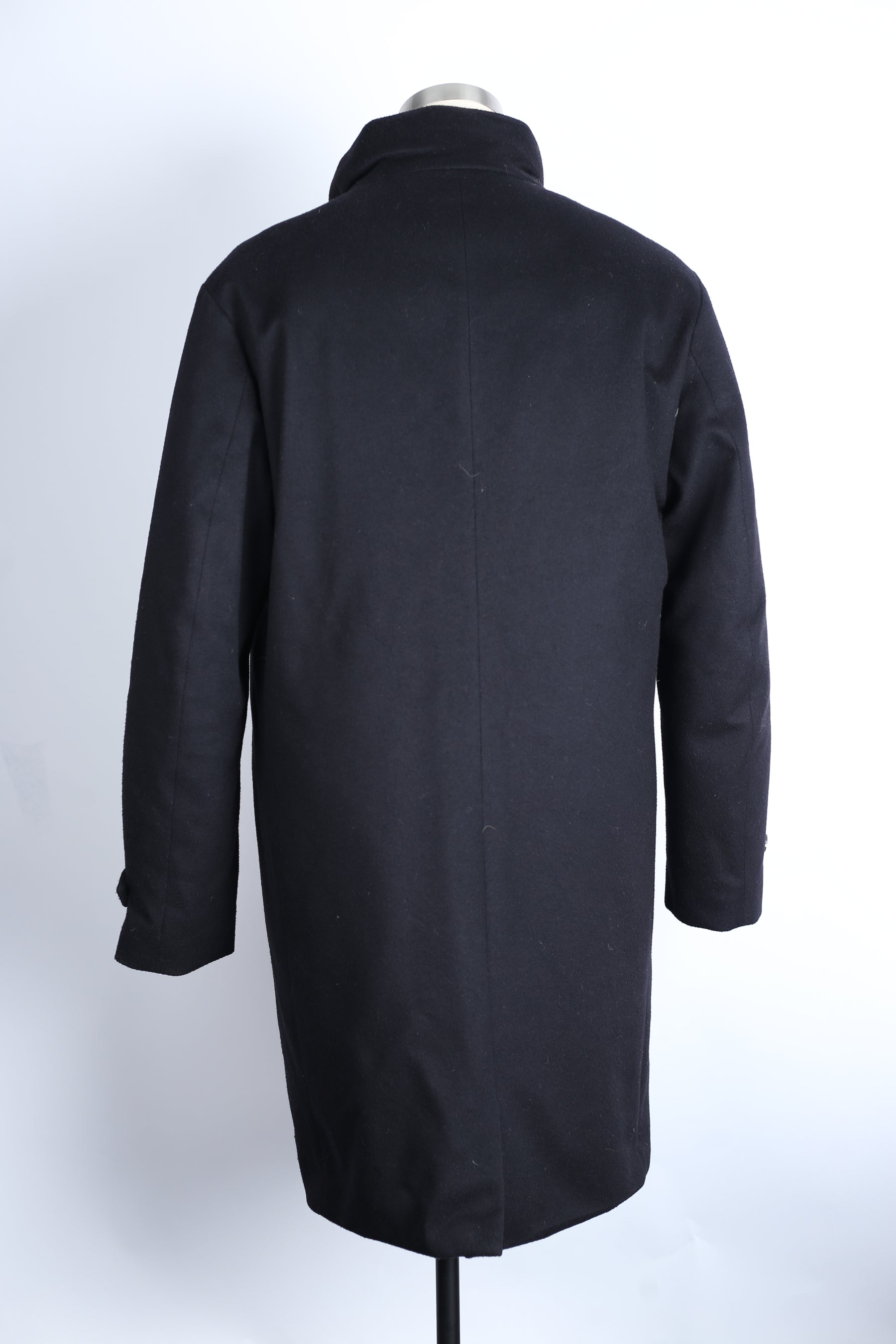 Cashmere-Wool Waterproof Down Dress Coat