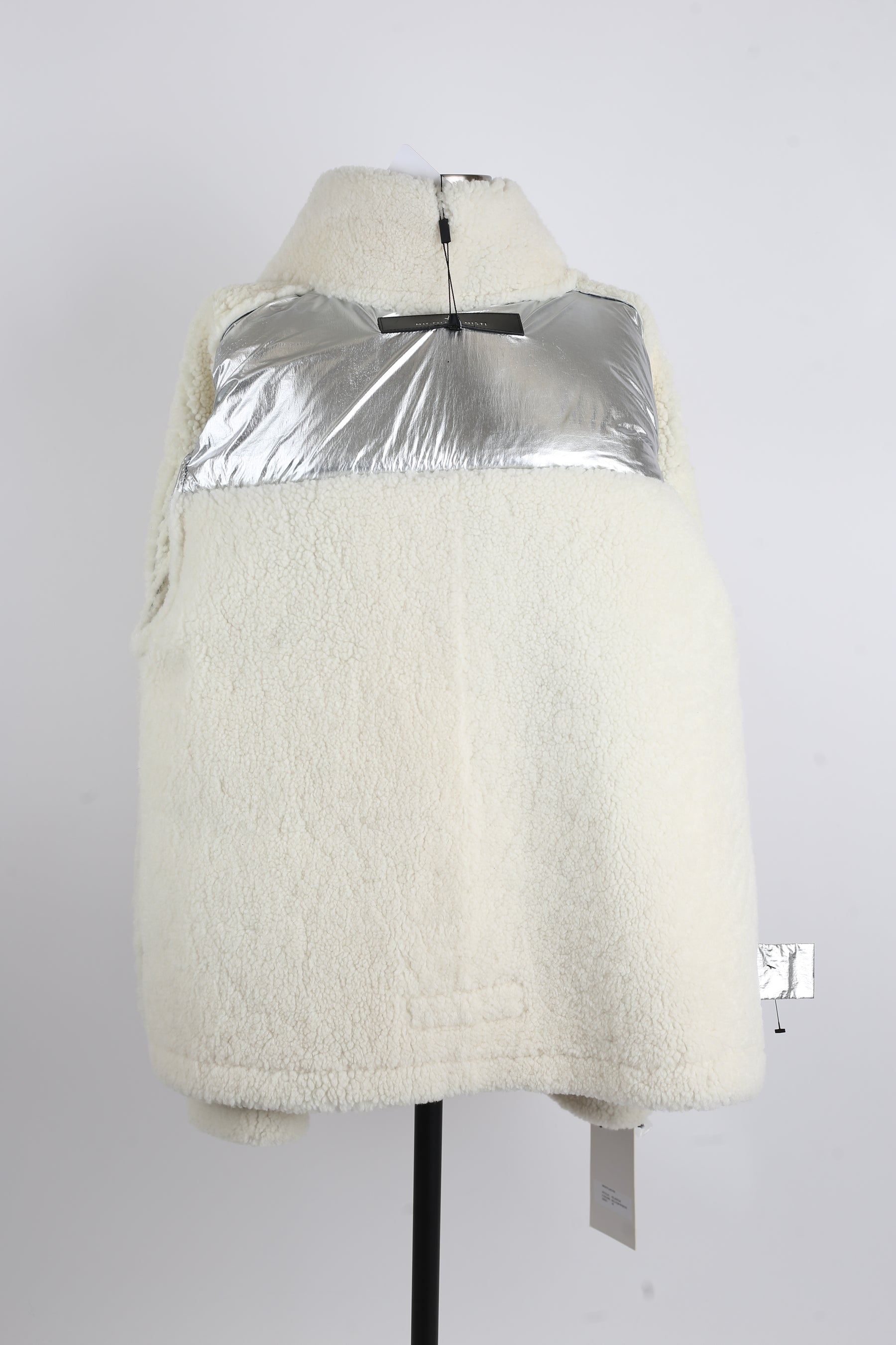 Metallic Down Shearling Coat