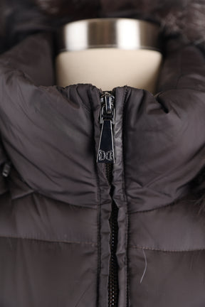 Down Puffer Jacket W/ Fur hood & Wool Trim