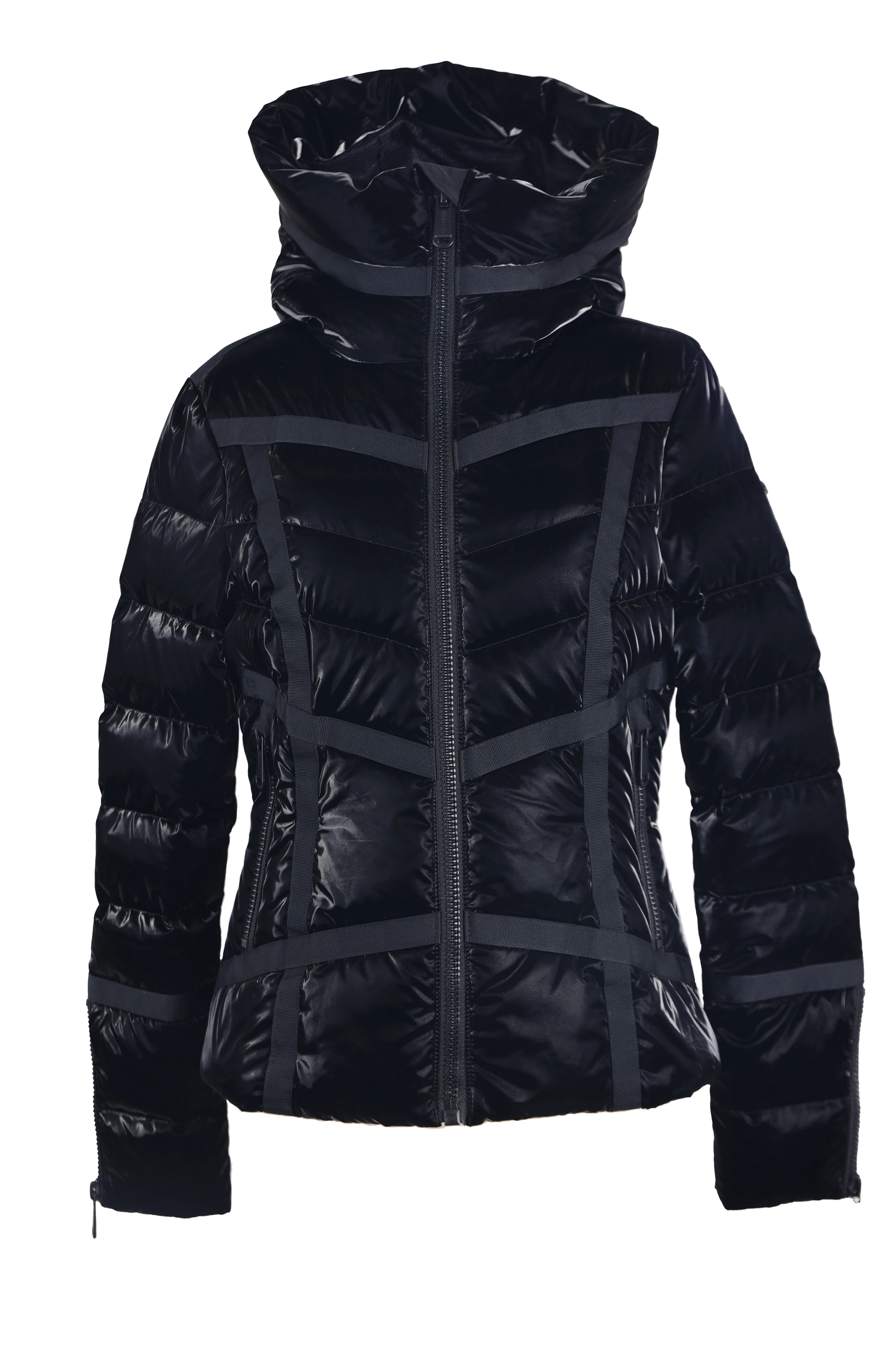 Shiny Quilted Down Ski Jacket