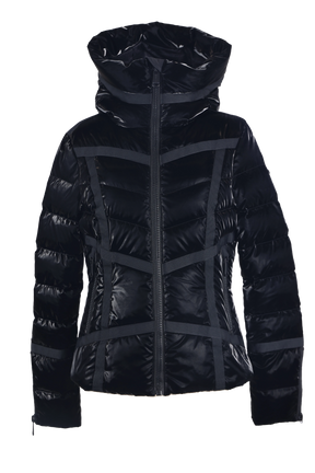 Shiny Quilted Down Ski Jacket