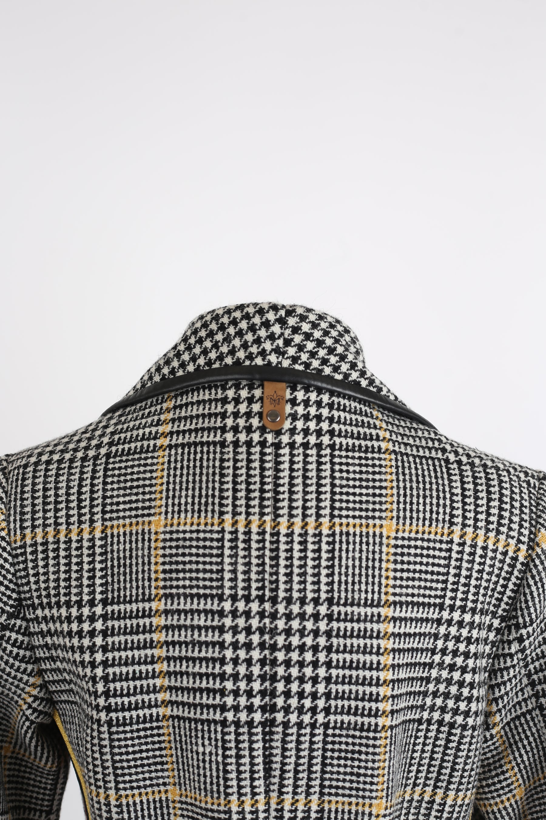 Houndstooth Wool Overcoat