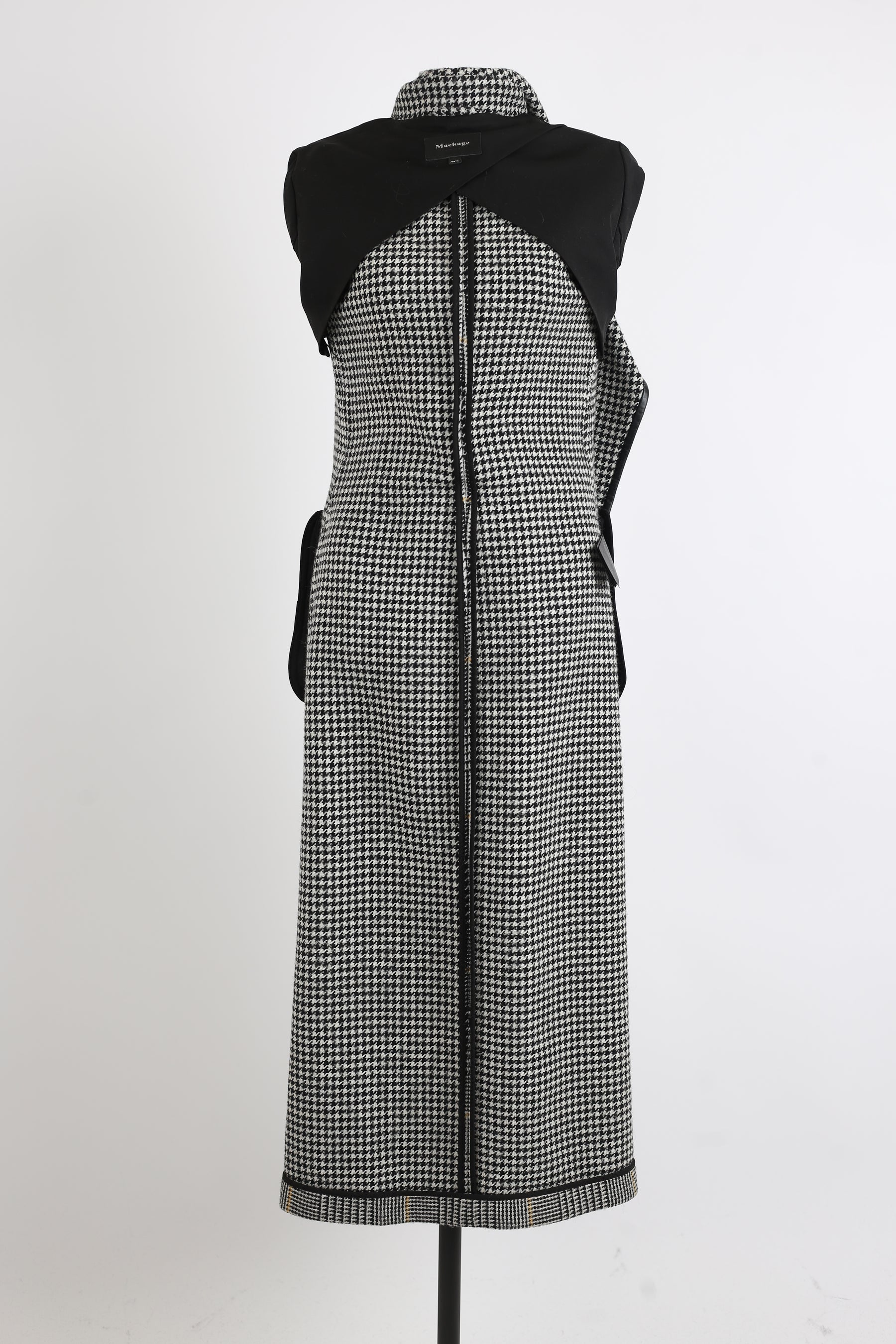 Houndstooth Wool Overcoat