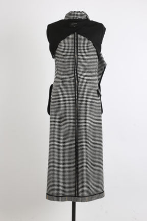 Houndstooth Wool Overcoat