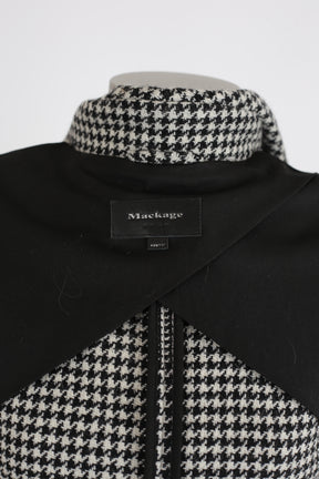 Houndstooth Wool Overcoat