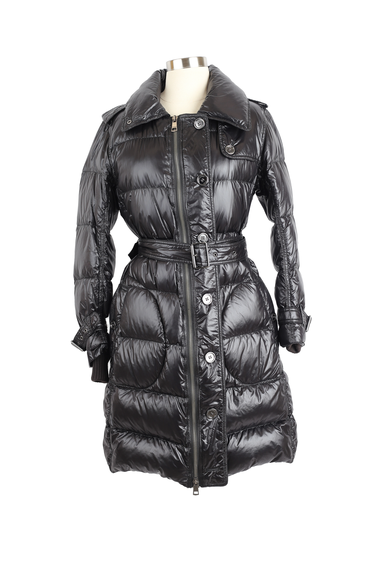 Glossy Down Parka Coat