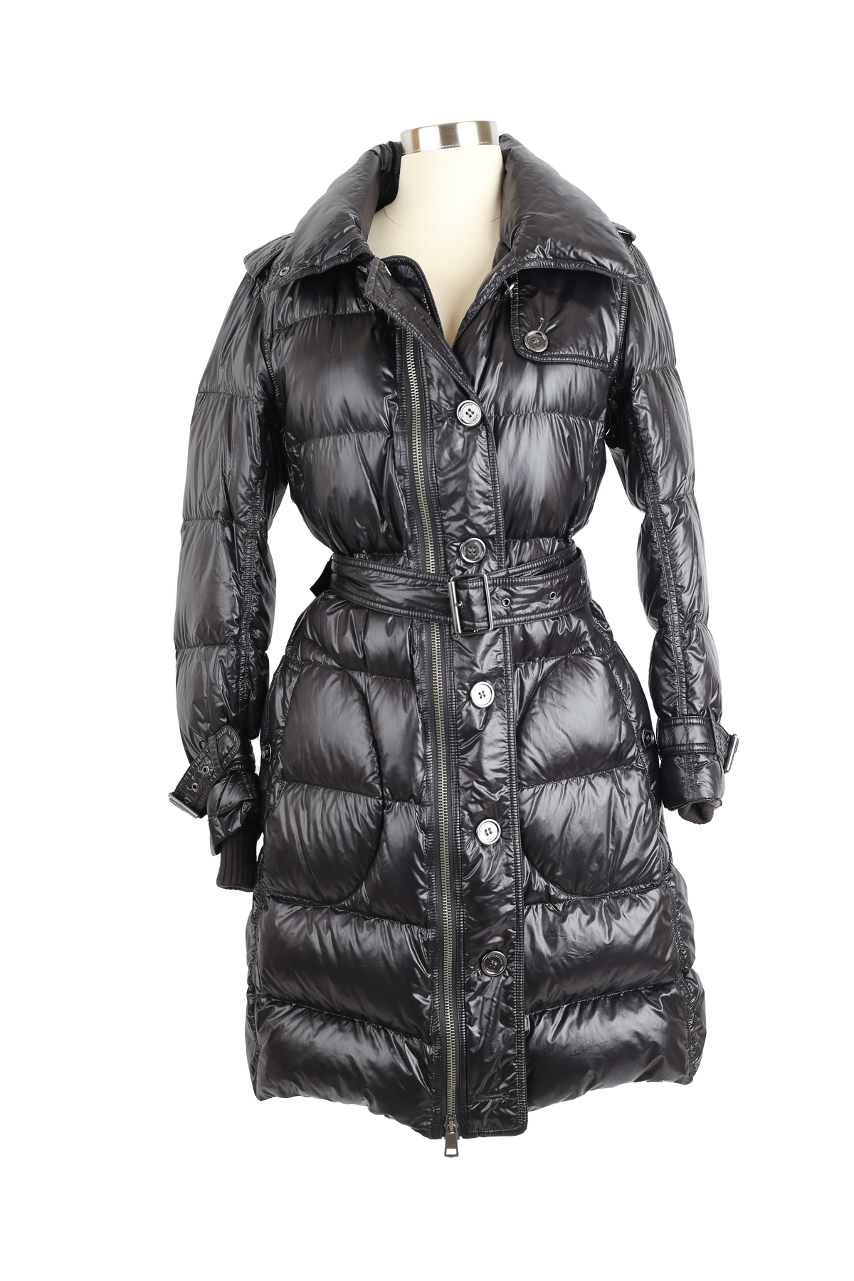 Glossy Down Parka Coat