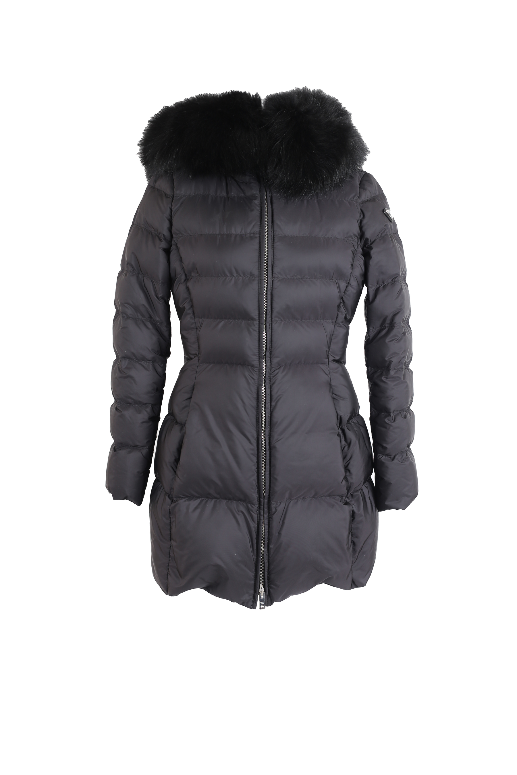 Quilted Down Puffer Coat W/ Fur