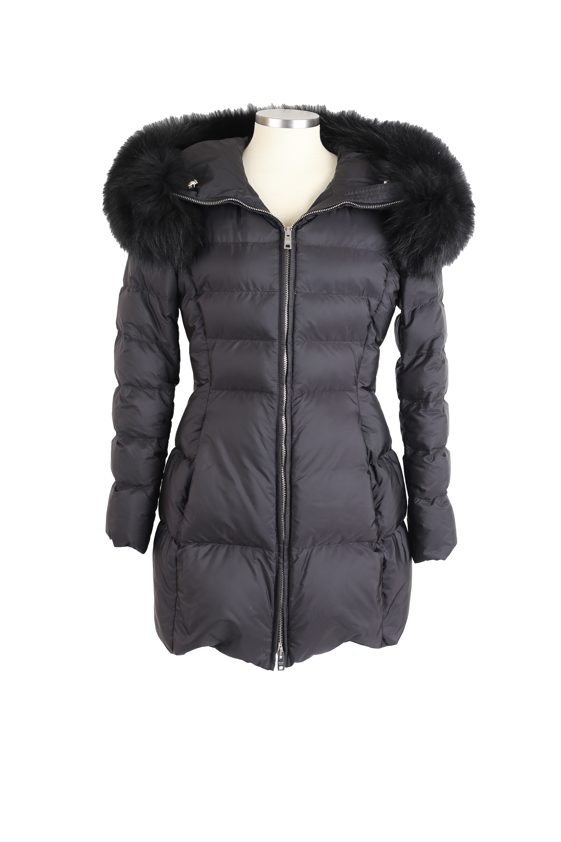 Quilted Down Puffer Coat W/ Fur