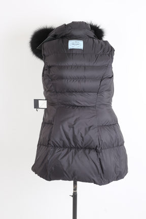 Quilted Down Puffer Coat W/ Fur