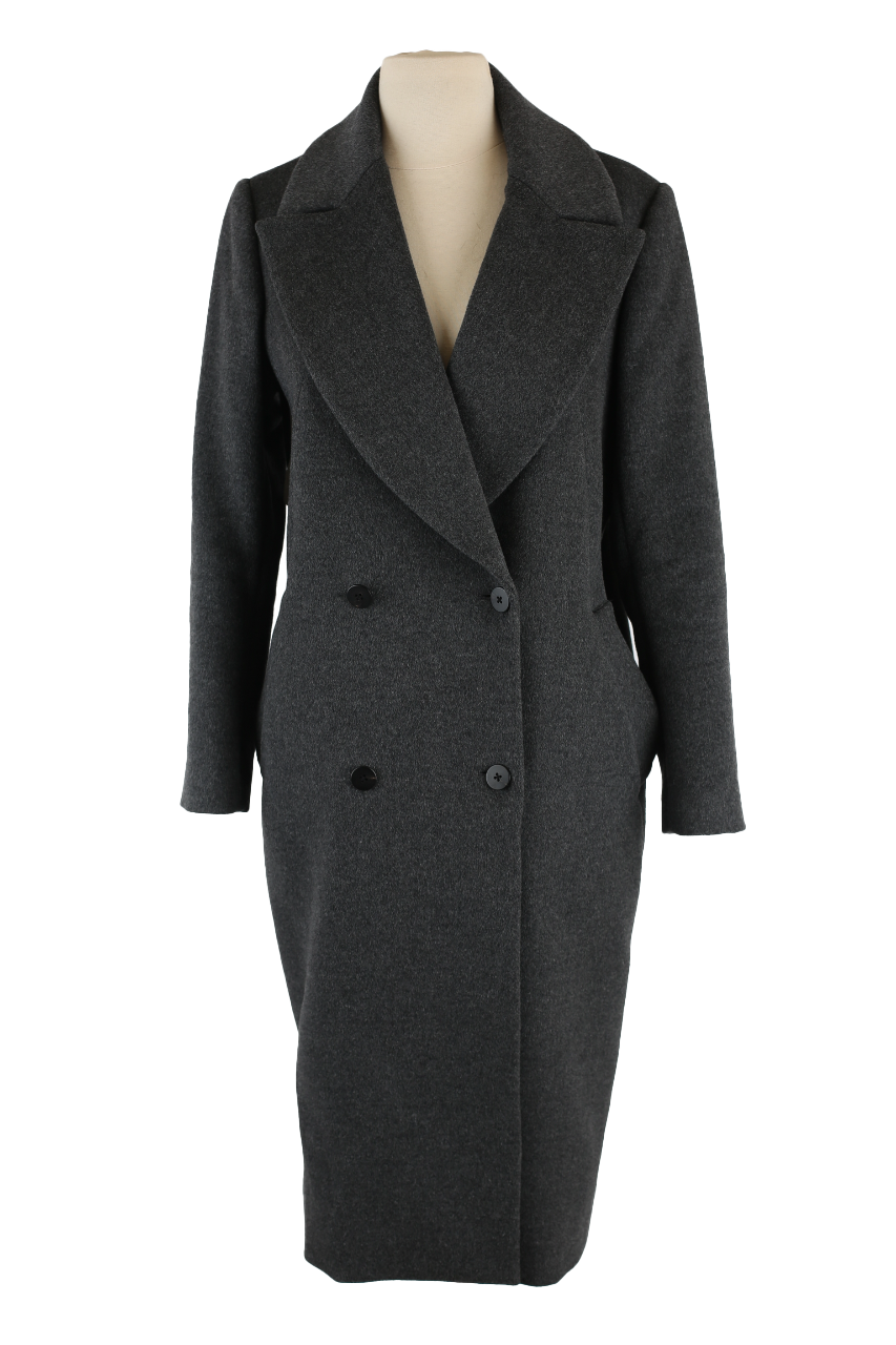 Wool/Angora Belted Wrap Coat