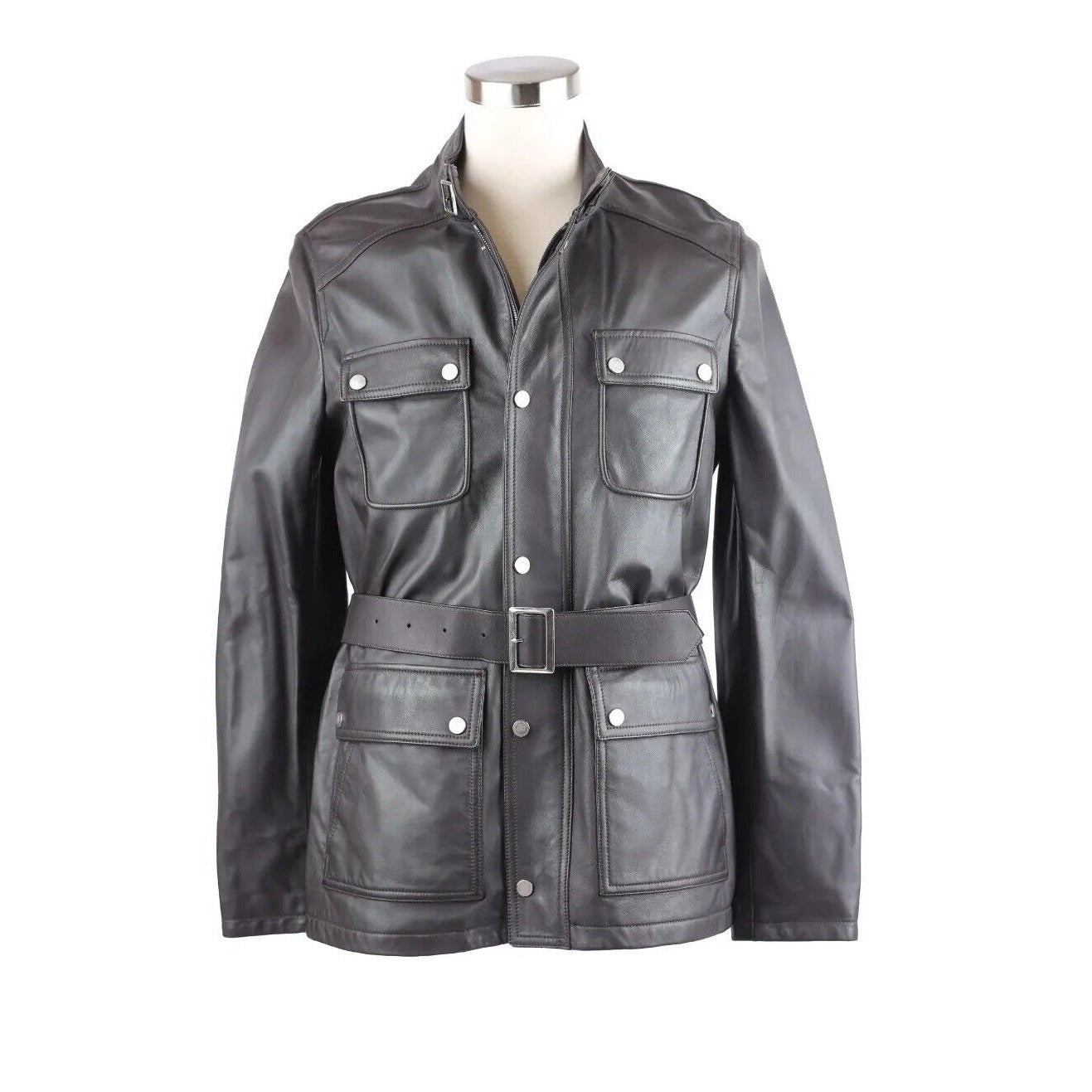 Leather Cashmere Lined Jacket