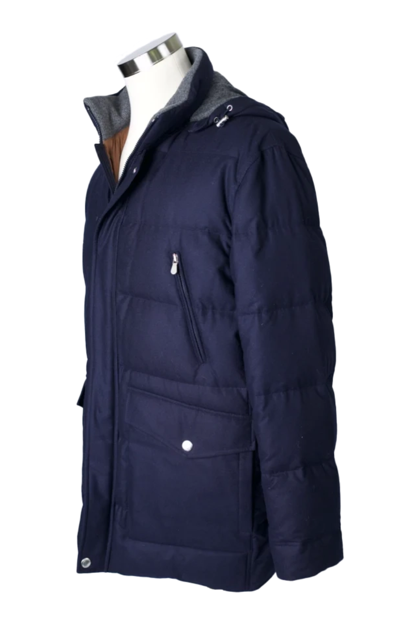 Cashmere Goose Down Puffer Coat