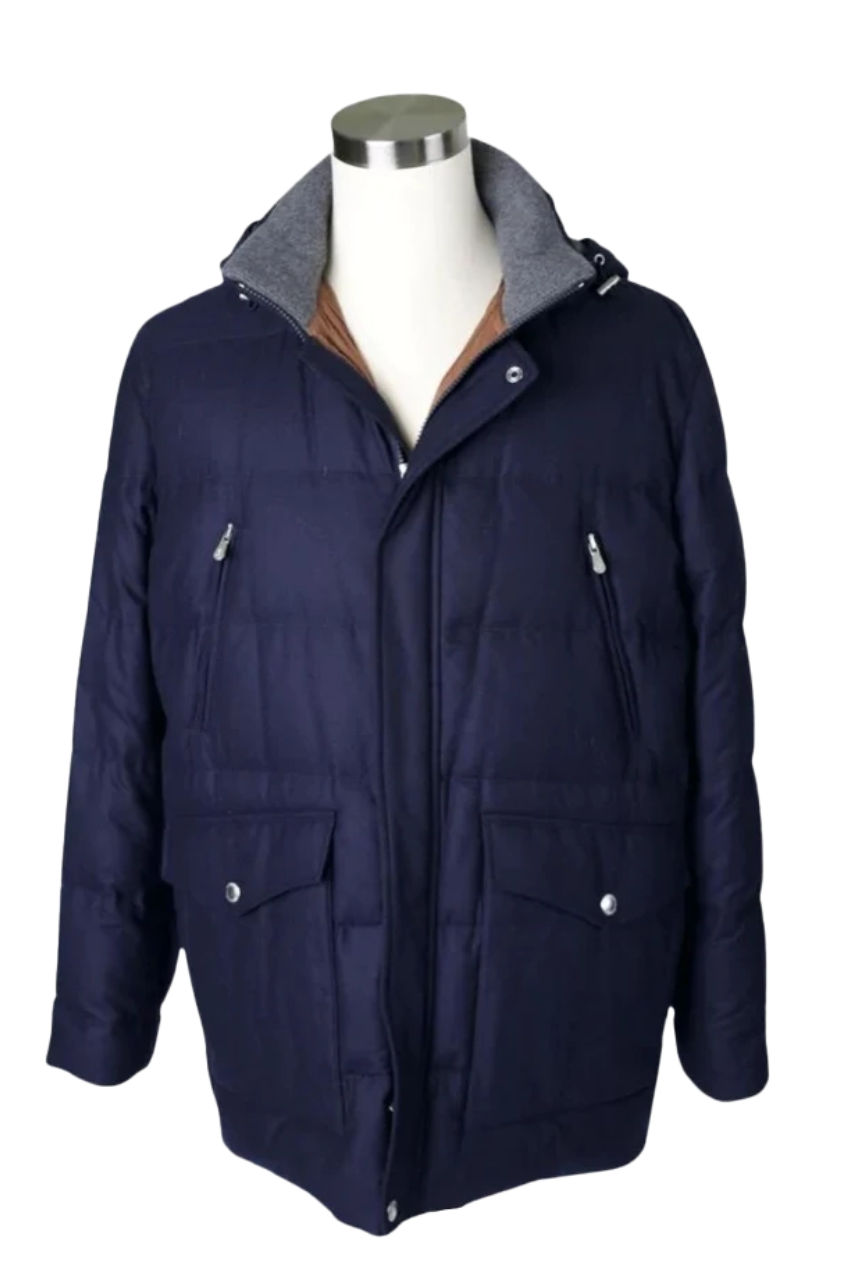 Cashmere Goose Down Puffer Coat