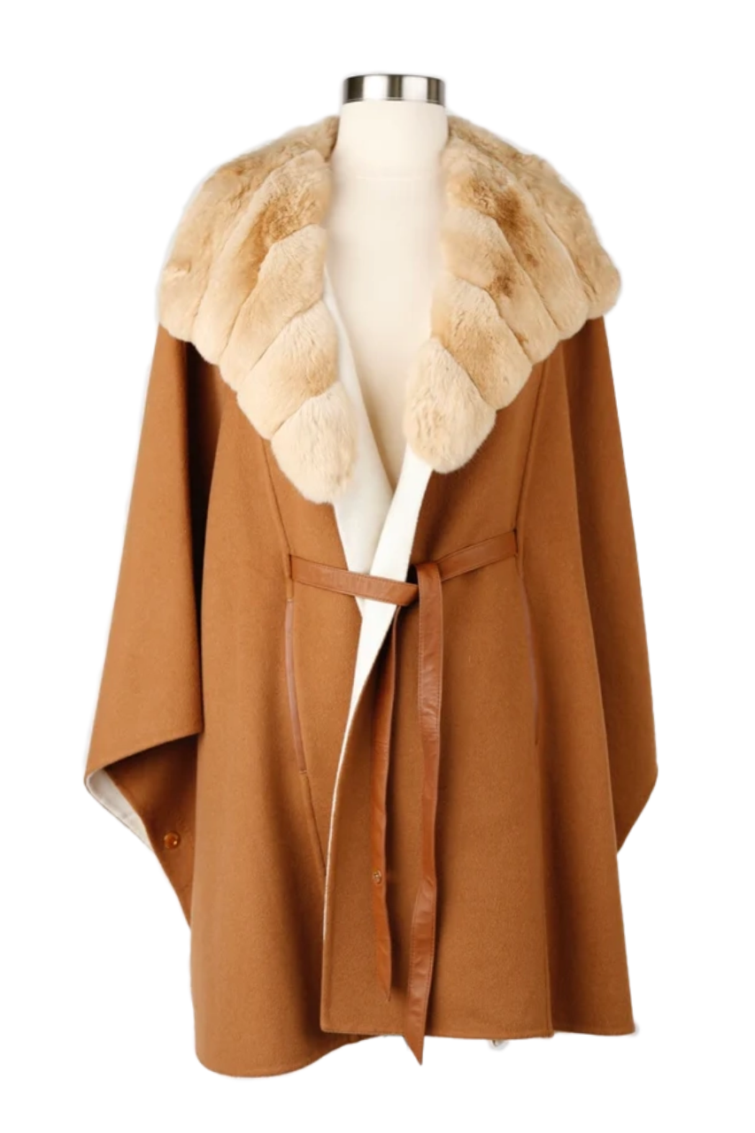 Vicuna Wrap W/ Chinchilla Trim