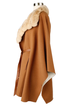 Vicuna & Chinchilla Fur Wrap Cape