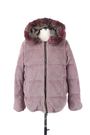 Cotton Down Jacket W/ Fur Hood