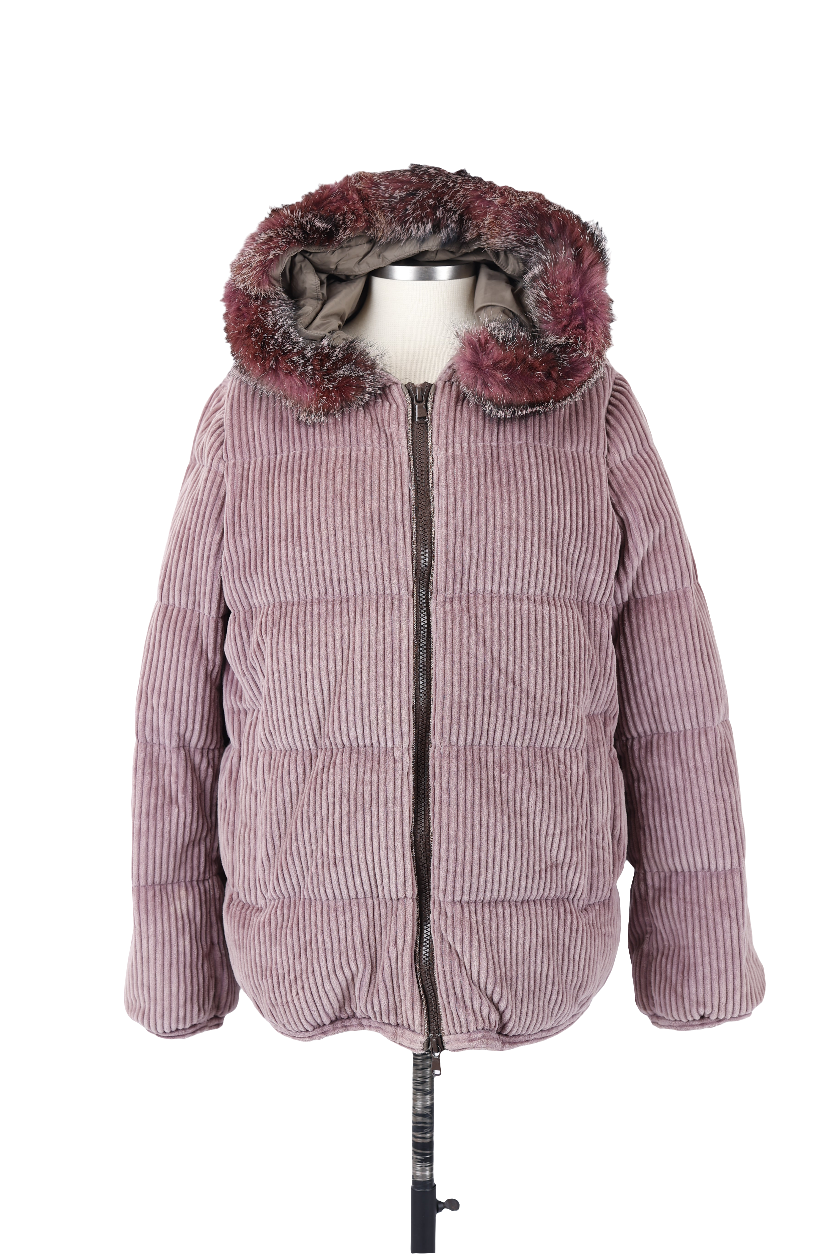 Cotton Down Jacket W/ Fur Hood
