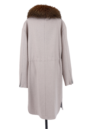Cashmere Dress Coat W/ Fur Collar