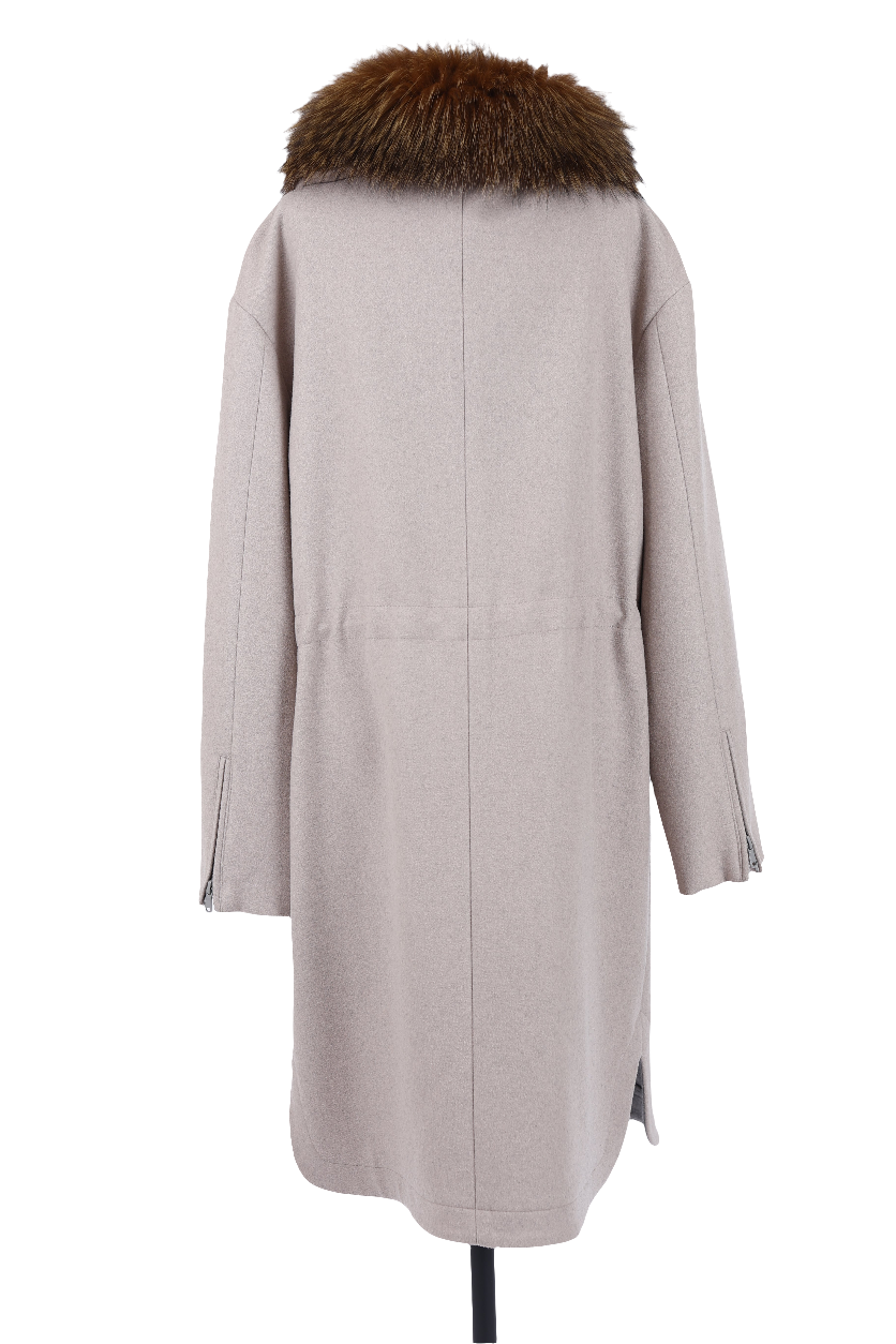 Cashmere Dress Coat W/ Fur Collar