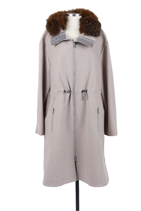 Cashmere Dress Coat W/ Fur Collar