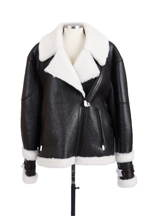 Shearling Lined Leather Jacket