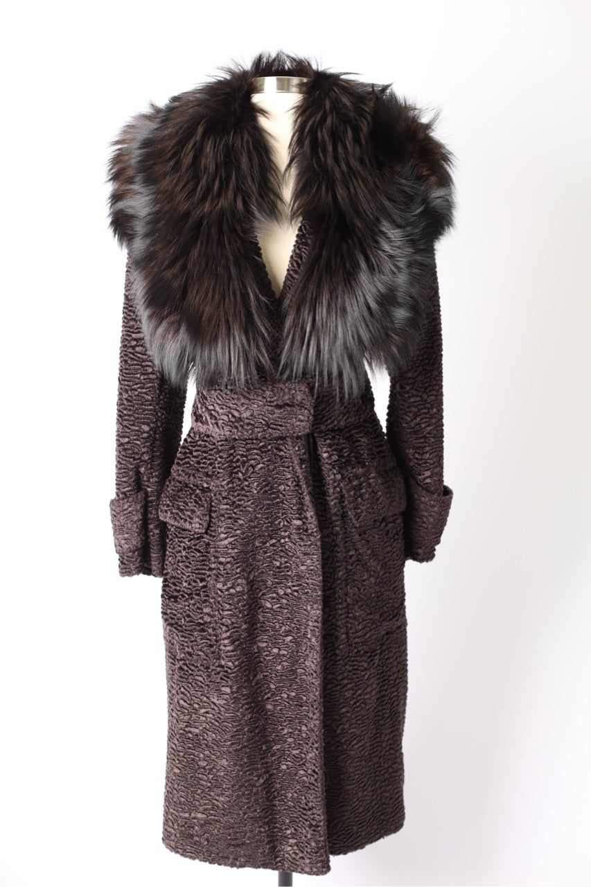 Iconic Fox Fur Belted Coat